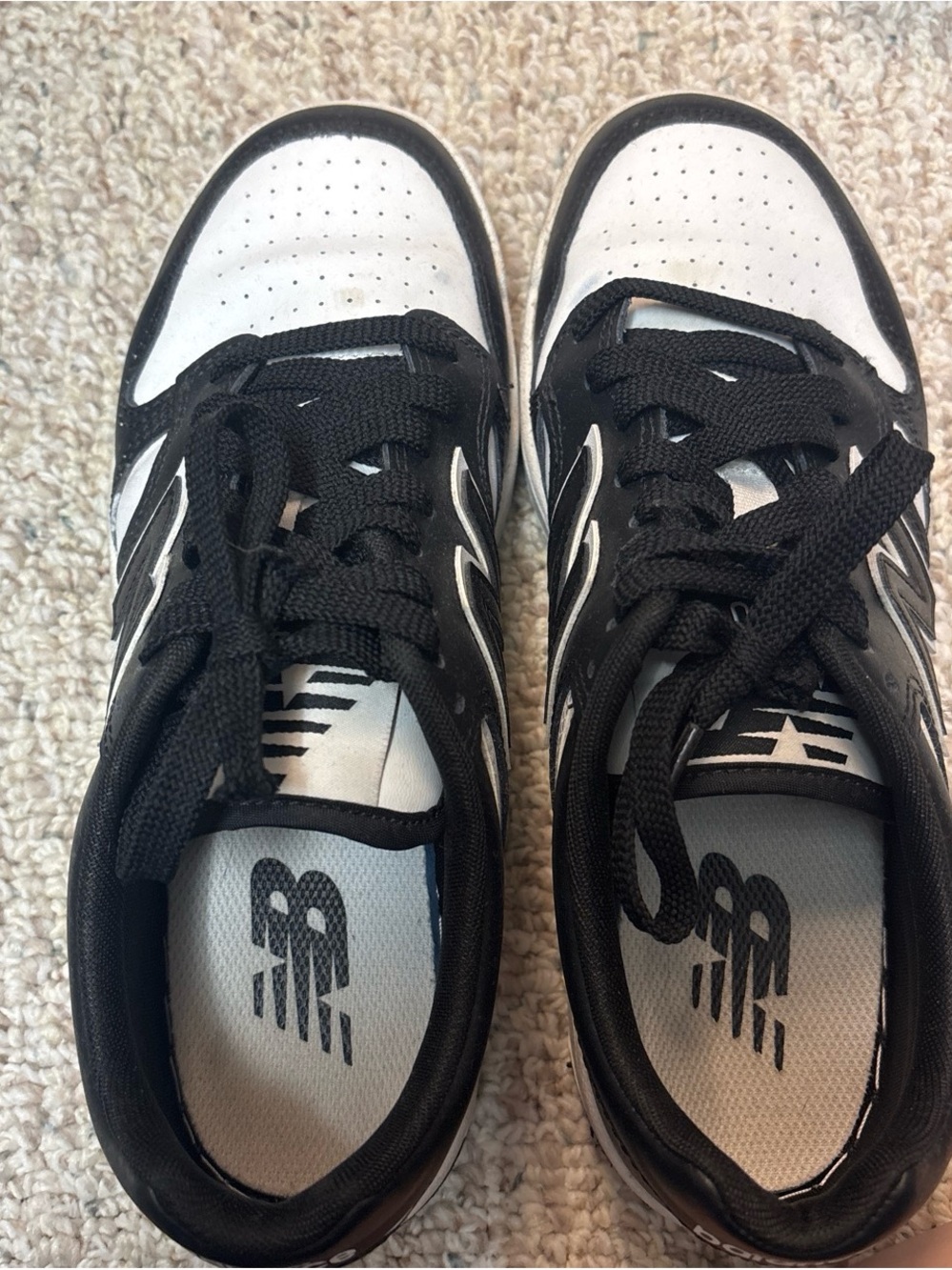 New Balance Black and White Low-Top Sneakers